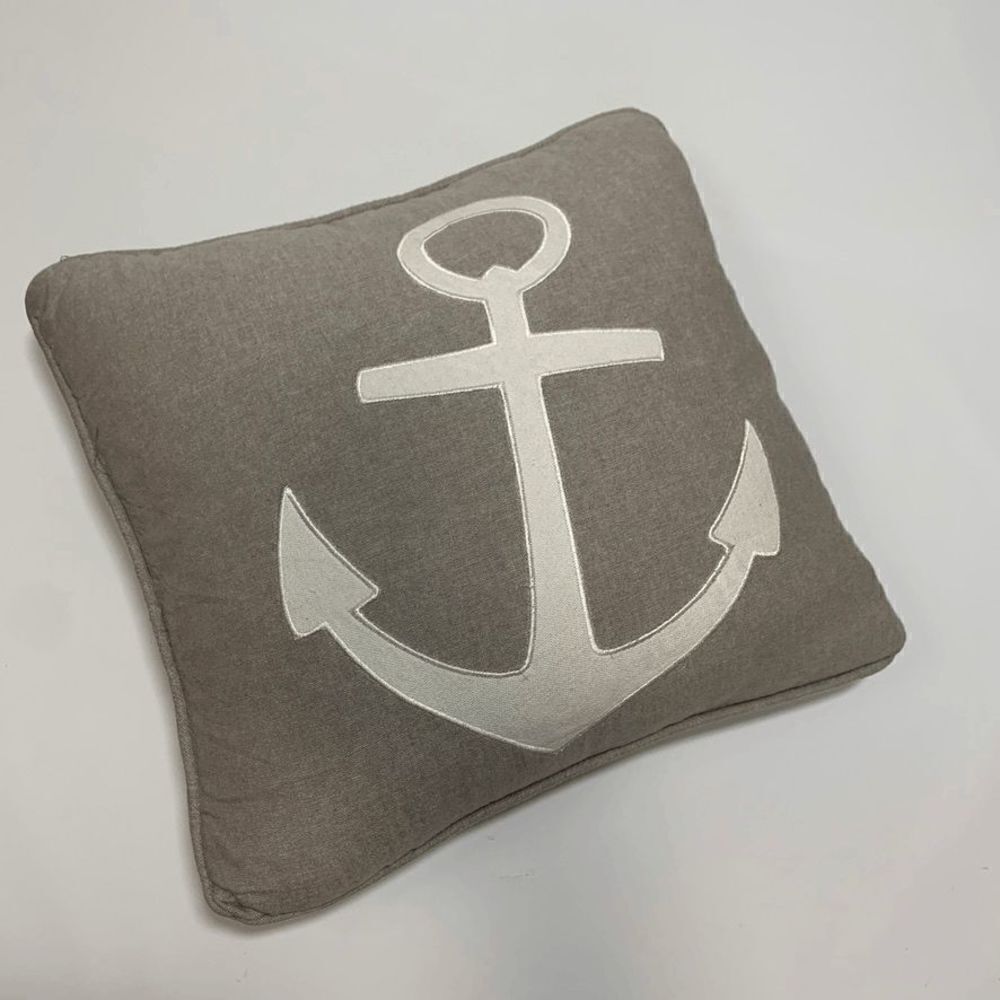Levtex Anchor 16x16 Gray Duck Filled Accent Pillow